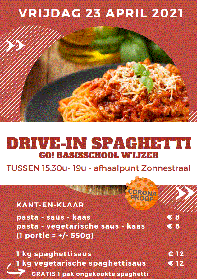 DRIVE-IN spaghetti 23 april 2021