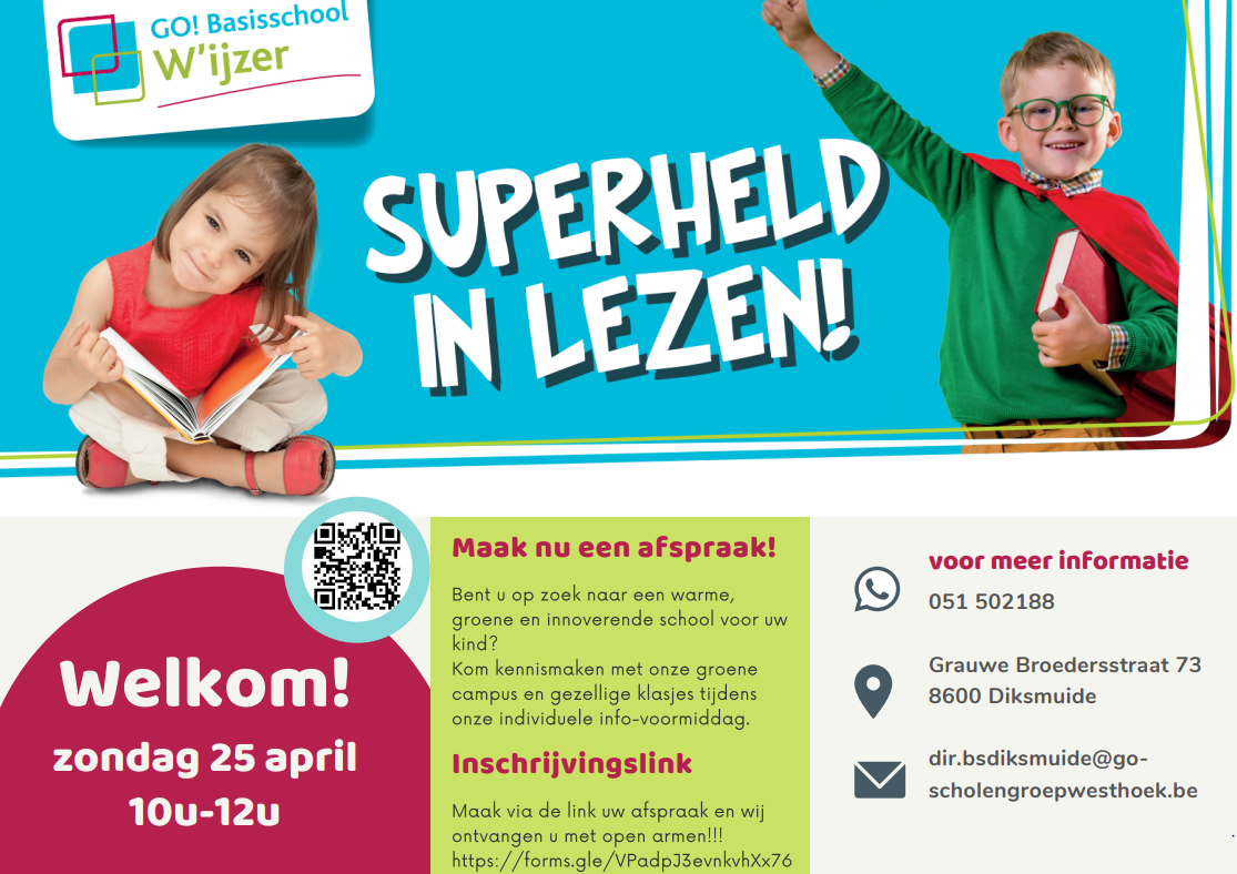 GO! basisschool W'IJzer Diksmuide: infozondag 25 april 2021
