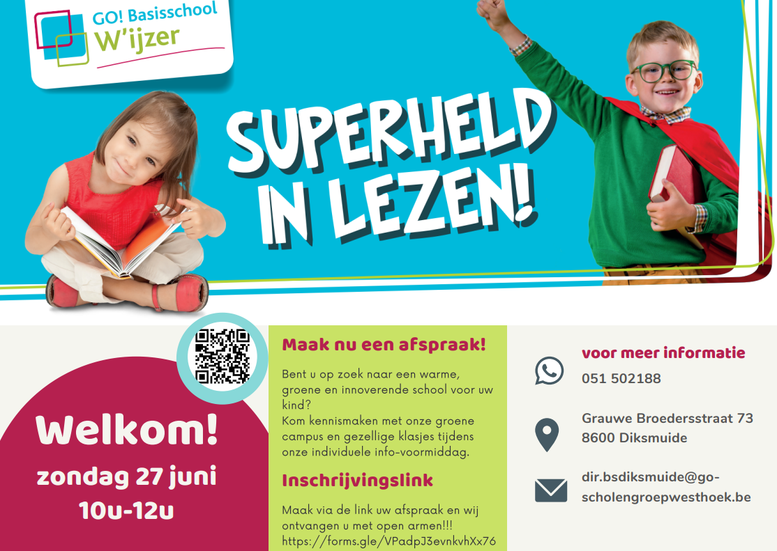 GO! basisschool W'IJzer Diksmuide: infozondag 27 juni 2021