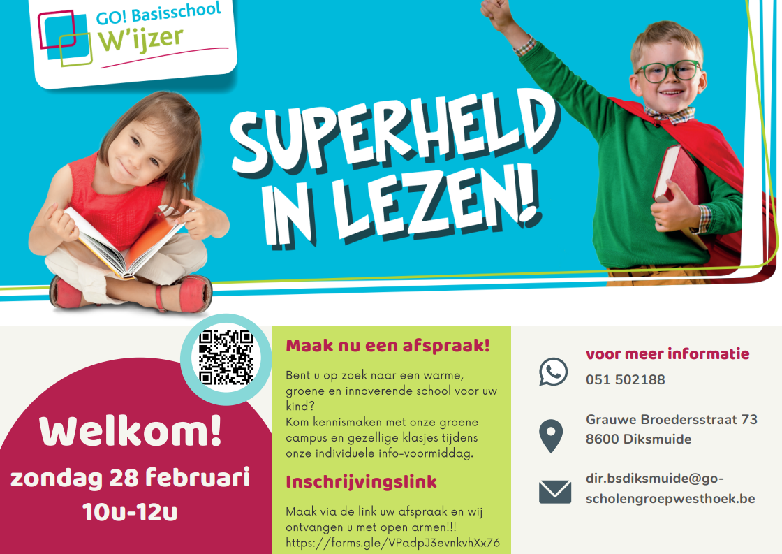 GO! basisschool W'IJzer Diksmuide: infozondag 28 februari 2021