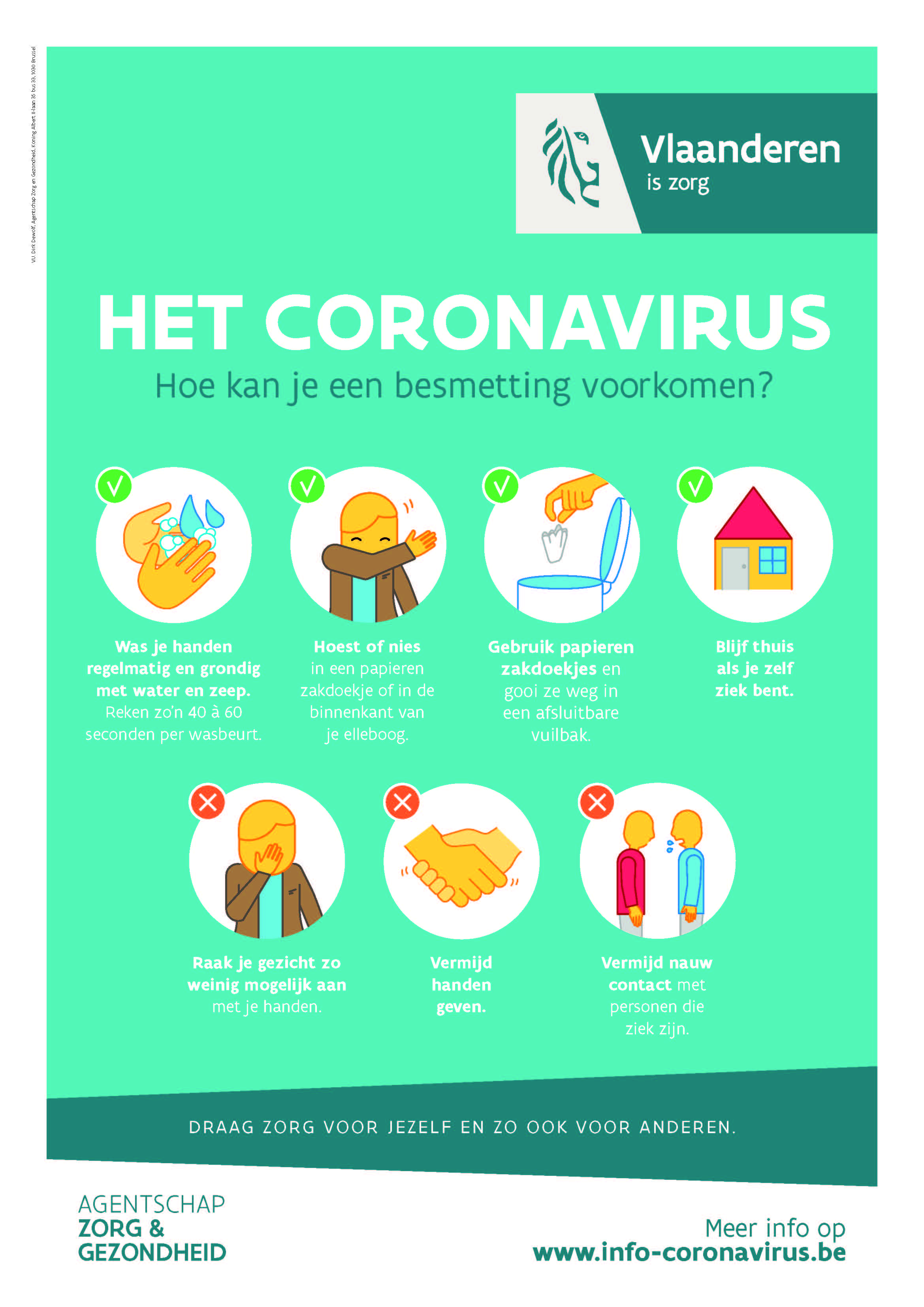 Richtlijnen coronavirus 28 februari 2020
